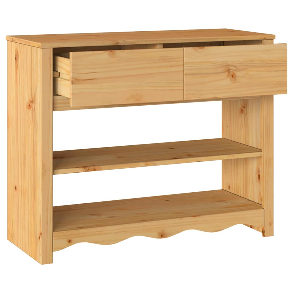 Tavolo consolle Drammen Rovere 89,5 x 37 x 73 cm Pino massello