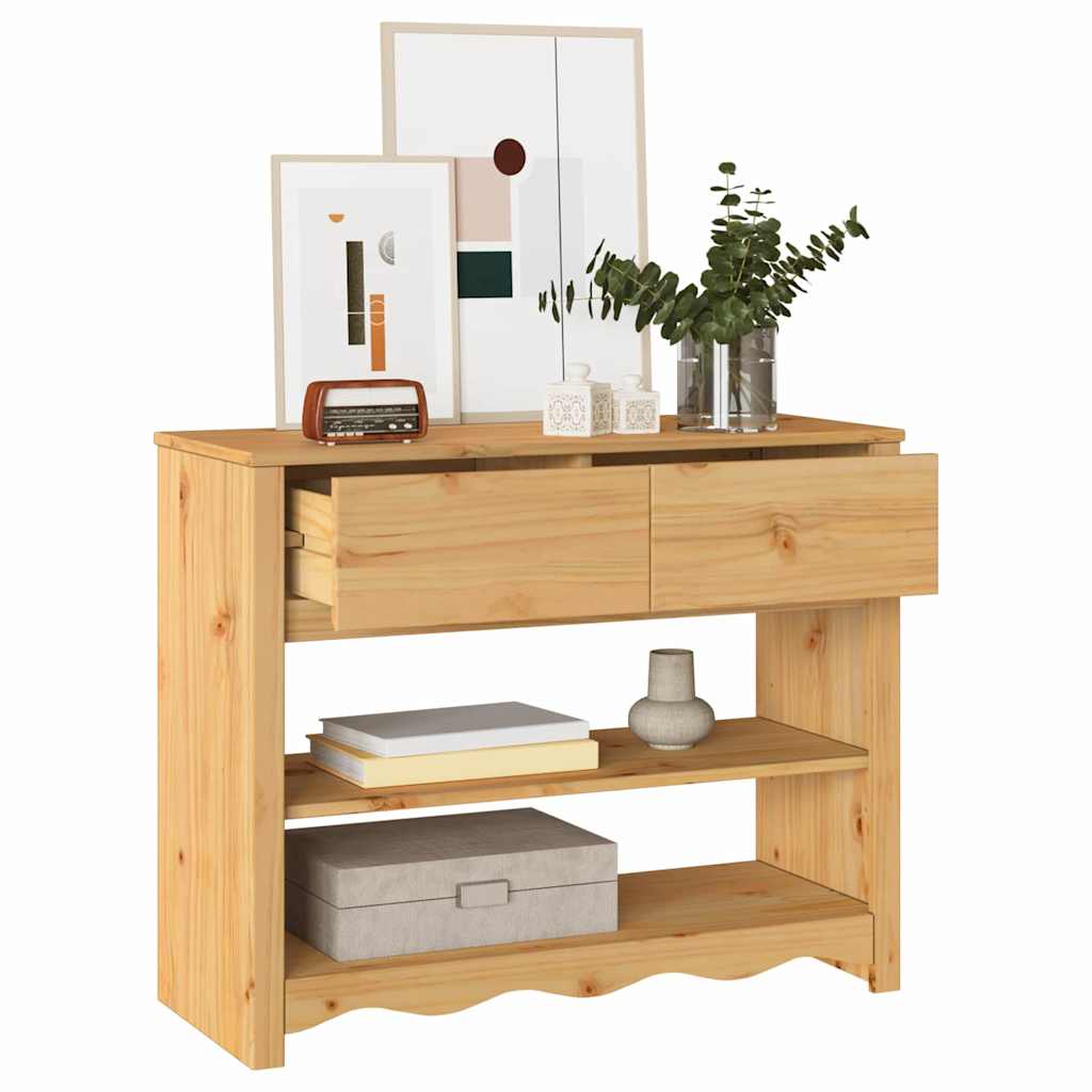 Tavolo consolle Drammen Rovere 89,5 x 37 x 73 cm Pino massello