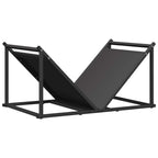 Rastrelliera per Legna da Ardere Nera 70x43x34,5 cm