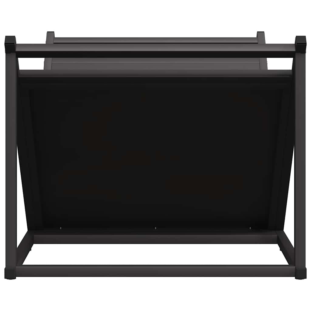 Rastrelliera per Legna da Ardere Nera 70x43x34,5 cm