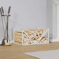 Rastrelliera per Legna da Ardere Bianca 70x43x34,5 cm