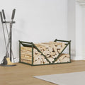 Rastrelliera per Legna da Ardere Verde Oliva 70x43x34,5 cm