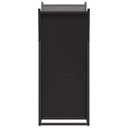 Rastrelliera per Legna da Ardere Nera 69,5x35x81 cm