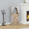 Rastrelliera per Legna da Ardere 50x23x100 cm in Acciaio Inox