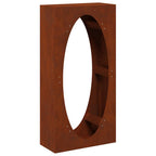 Rastrelliera per Legna da Ardere 50x23x100 cm in Acciaio Corten