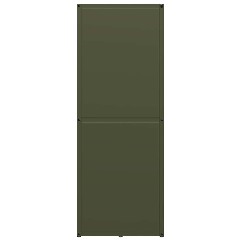 Rastrelliera per Legna da Ardere Verde Oliva 40x30x80 cm