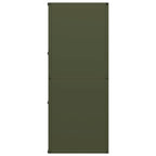Rastrelliera per Legna da Ardere Verde Oliva 40x30x75 cm