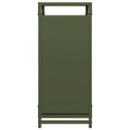 Rastrelliera per Legna da Ardere Verde Oliva 44x28x65 cm