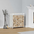 Rastrelliera per Legna da Ardere Bianca 60x28x65 cm