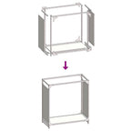 Rastrelliera per Legna da Ardere Antracite 60x28x65 cm