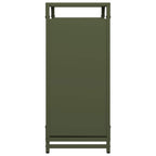 Rastrelliera per Legna da Ardere Verde Oliva 60x28x65 cm