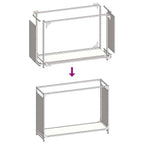Rastrelliera per Legna da Ardere Nera 90x28x65 cm