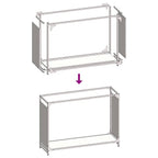 Rastrelliera per Legna da Ardere Bianca 90x28x65 cm