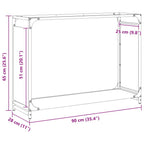 Rastrelliera per Legna da Ardere Bianca 90x28x65 cm
