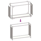 Rastrelliera per Legna da Ardere Antracite 90x28x65 cm