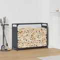 Rastrelliera per Legna da Ardere Antracite 90x28x65 cm