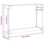 Rastrelliera per Legna da Ardere Verde Oliva 90x28x65 cm