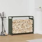 Rastrelliera per Legna da Ardere Verde Oliva 90x28x65 cm