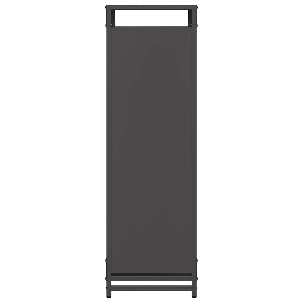 Rastrelliera per Legna da Ardere Nera 44x28x90 cm