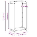 Rastrelliera per Legna da Ardere Antracite 44x28x90 cm