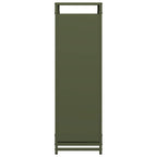 Rastrelliera per Legna da Ardere Verde Oliva 44x28x90 cm