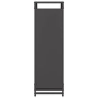 Rastrelliera per Legna da Ardere Nera 60x28x90 cm