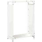 Rastrelliera per Legna da Ardere Bianca 60x28x90 cm