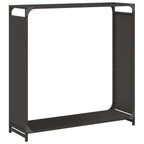 Rastrelliera per Legna da Ardere Nera 90x28x90 cm