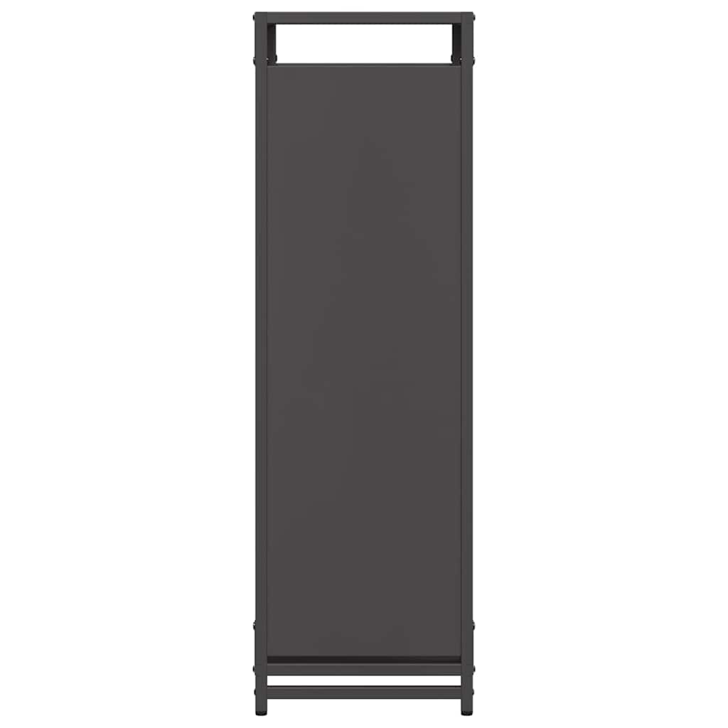 Rastrelliera per Legna da Ardere Nera 90x28x90 cm