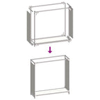 Rastrelliera per Legna da Ardere Bianca 90x28x90 cm