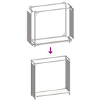 Rastrelliera per Legna da Ardere Antracite 90x28x90 cm