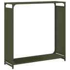 Rastrelliera per Legna da Ardere Verde Oliva 90x28x90 cm