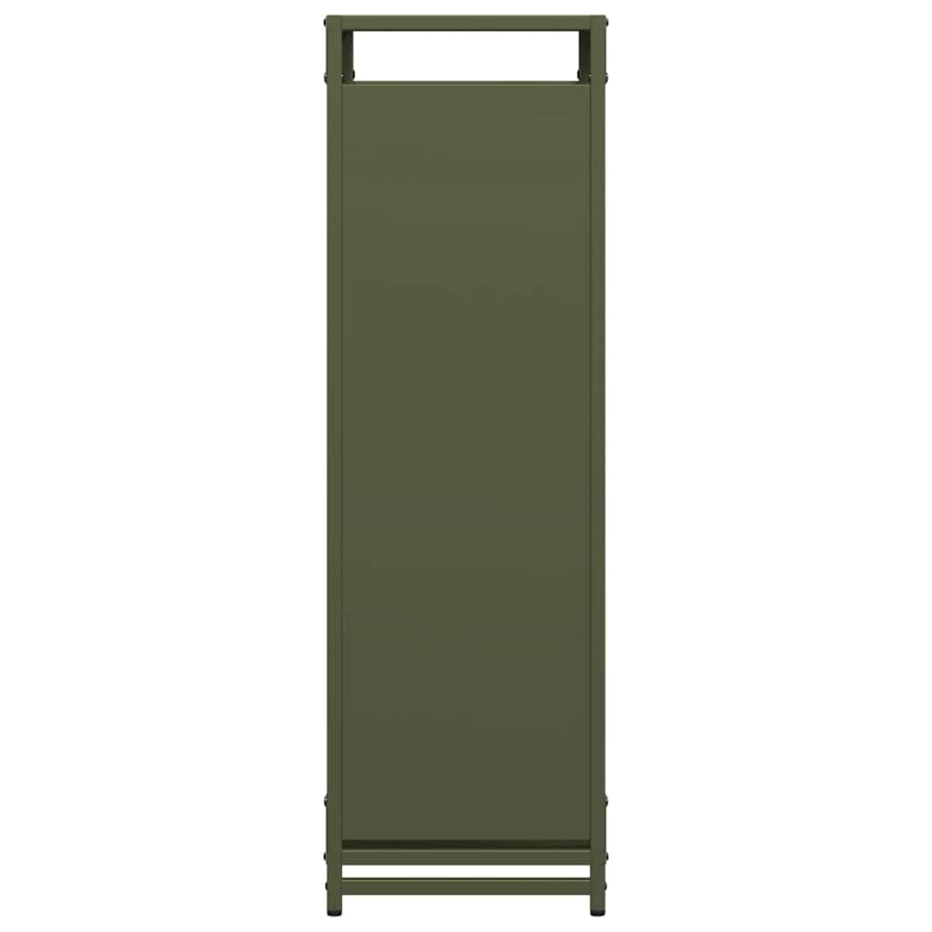 Rastrelliera per Legna da Ardere Verde Oliva 90x28x90 cm