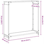 Rastrelliera per Legna da Ardere Verde Oliva 90x28x90 cm