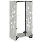 Rastrelliera per Legna da Ardere 40x30x80 cm in Acciaio Inox