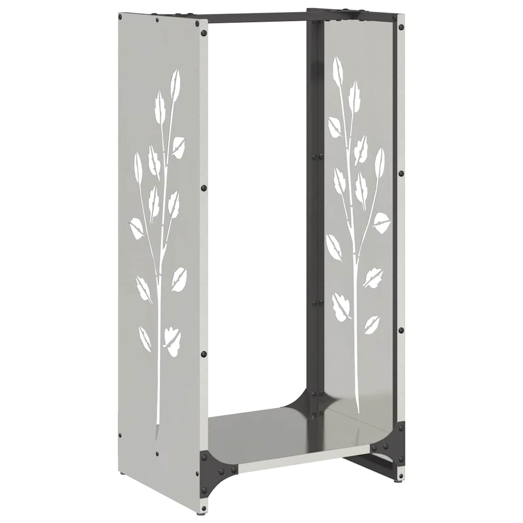 Rastrelliera per Legna da Ardere 40x30x80 cm in Acciaio Inox