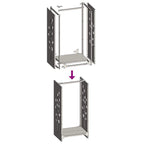 Rastrelliera per Legna da Ardere 40x30x80 cm in Acciaio Inox