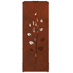 Rastrelliera per Legna da Ardere 40x30x80 cm in Acciaio Corten