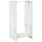 Rastrelliera per Legna da Ardere Bianca 40x30x80 cm