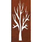 Rastrelliera per Legna da Ardere 40x30x80 cm in Acciaio Corten