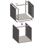 Rastrelliera per Legna da Ardere 40x40x40 cm in Acciaio Inox