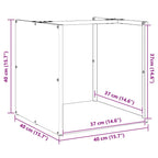 Rastrelliera per Legna da Ardere 40x40x40 cm in Acciaio Inox