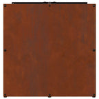 Rastrelliera per Legna da Ardere 40x40x40 cm in Acciaio Corten
