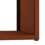 Rastrelliera per Legna da Ardere 40x40x40 cm in Acciaio Corten
