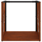 Rastrelliera per Legna da Ardere 40x40x40 cm in Acciaio Corten