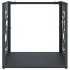 Rastrelliera per Legna da Ardere Antracite 40x40x40 cm