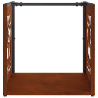 Rastrelliera per Legna da Ardere 40x40x40 cm in Acciaio Corten