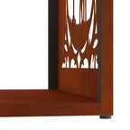 Rastrelliera per Legna da Ardere 40x40x40 cm in Acciaio Corten