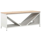 Rastrelliera per Legna da Ardere con Piano Bianca 100x40x60 cm