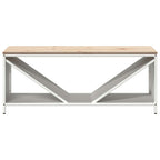 Rastrelliera per Legna da Ardere con Piano Bianca 100x40x60 cm